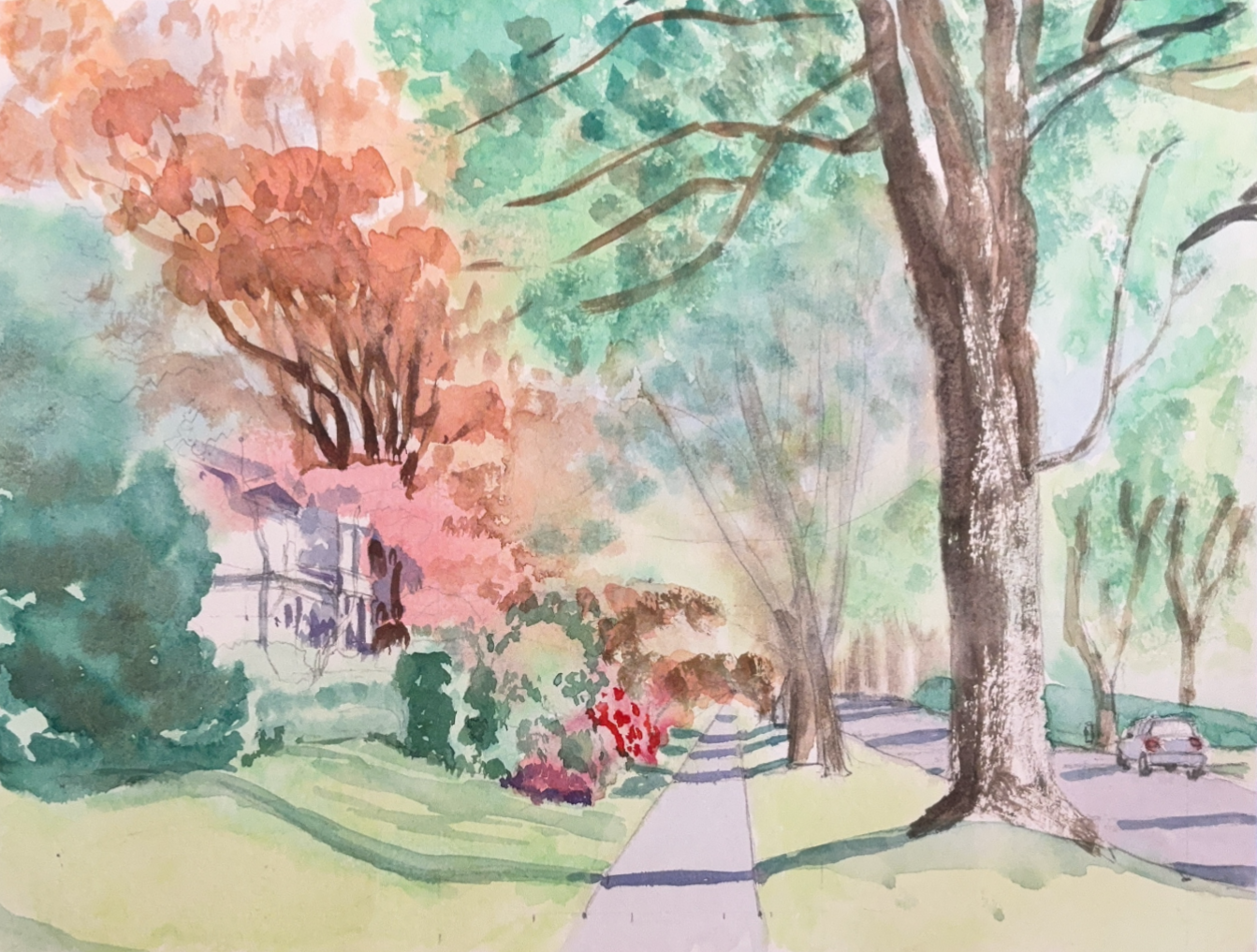 Art Image SummerSTreetViewofVan